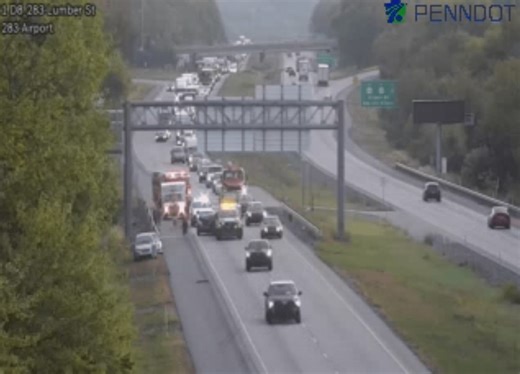 Crash cleared on PA 283 in Dauphin County