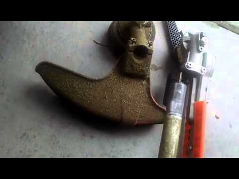 Switching Stihl fs90r trimmer head to hl-km hedge trimmer head...