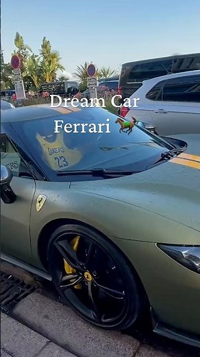 Dream Car Ferrari with LaBron James Jersey, Cannes, France 🇫🇷 #travel #traveling #france #ferrari