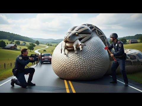 Courageous Rescue Team Fights Giant Python to Save Innocent Cow 🐍