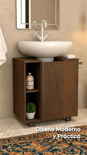 Mobi Muebles - Mueble para Baño Limay en color Tabaco