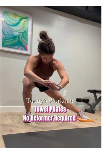 No Pilates reformer needed for this morning workout. The towel makes it challenging but gentle at the same time. Perfect for when you are feeling blah but know you’d benefit from exercise. This 20 minute towel toning routine by @Katie Austin was so fun! I’ve been using her app since May 2025 and I love how I look & feel. Check her out! #morningworkout #pilatesathomeworkout #gentleexercise #selfcaretips #quickworkout