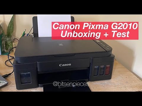 CANON PIXMA G2010 Unboxing + Test Print & Scan