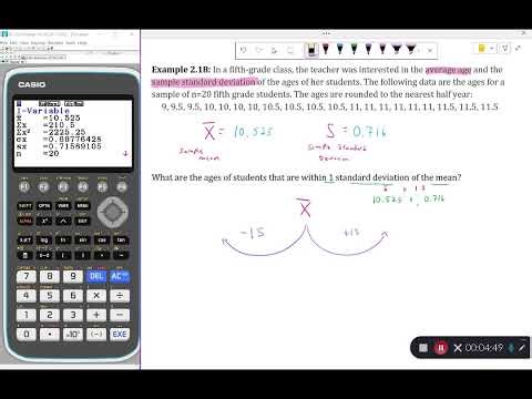 Calculating the sample standard deviation using the Casio fx CG50