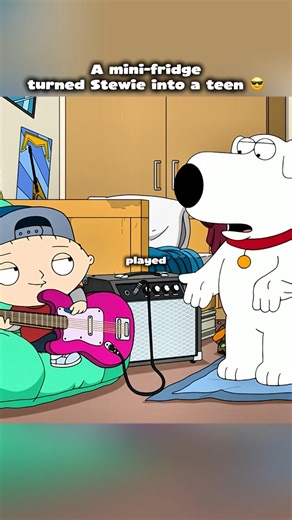 A mini-fridge turned Stewie into a teen 😎 #shorts