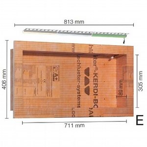 Schlüter-Systems Kg Deutschland – Niche à encastrer Led blanc chaud – Kerdi Board 711x305x89mm – Éclairage intégré – Étanchéité IP X7 pour salles de bains