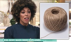 This Morning: Dr Zoe demonstrates BMI indicator with string