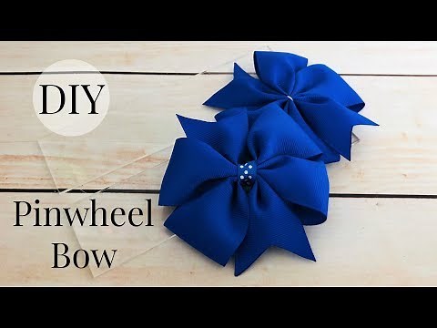 DIY Pinwheel bow/How to make pinwheel bow using template