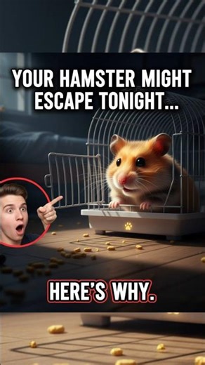Your Hamster Might Escape Tonight… Here’s Why #HamsterTips #HamsterEscape #youtubeshorts