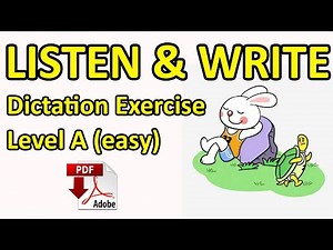 Dictation Exercise - Listen and write +PDF - Level A / B - Easy English Lesson