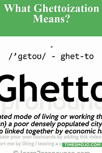 What ghettoization means? - TimesMojo
