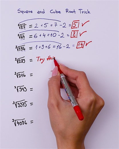 Master square and cube roots in seconds✨