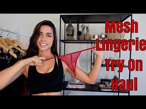 Try On Haul | Tiny See Through Lingerie G string Transparent Thong Panty Haul multi colour #025