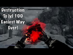 SKYRIM SKILL EXPLOIT DESTRUCTION TO 100 IN A MATTER OF MINUTES 2023 STILL WORKS