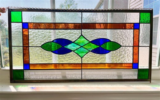 Victorian Stained Glass Transom Window - Etsy