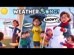 Weather Song for Kids ☀️☔ | How’s the Weather Today? | What to Wear? | Nursery Rhymes & Kids Songs