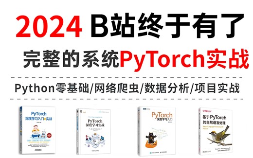 【不要再看那些过时的PyTorch老教程了】2024巨献，PyTorch入门小白最新版全套教程(PyTorch入门/深度学习/神经网络/项目实战教程）
