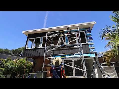 Installing Standing Seam colourbond cladding