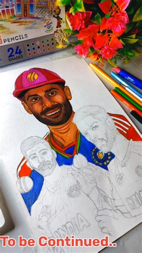 Mr 360° - Suryakumar yadav Drawing, 🇮🇳🔥#shorts #t20 #viral