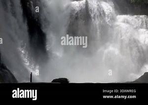 Waterfall close up slow motion