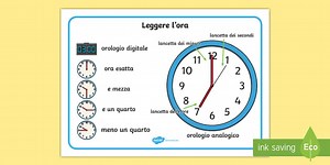 Italian Time Word Mat