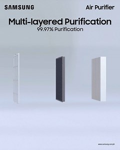 10K views · 196 reactions | Always breathe clean air with #Samsung Air Purifier. Multi-layered purification filters dust, gases, odors, and bacteria so you can be safer at home. Learn more: spr.ly/Purification #SmarterThingsAtHome | Samsung | Facebook