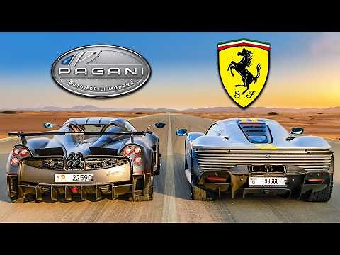 Ferrari SP3 v Pagani Huayra: DRAG RACE