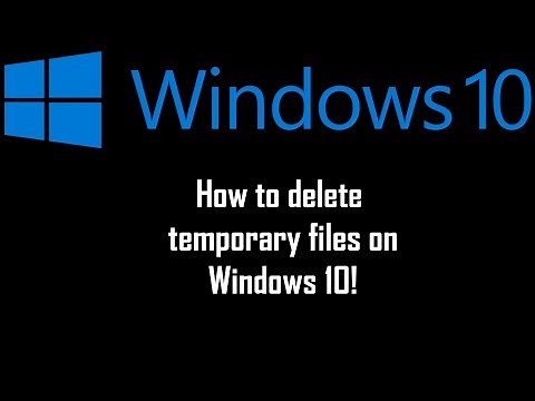 How to delete temporary files on Windows 10 2015!