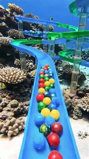 UNDERWATER Marble Run 🌊✨ Deep Sea Dreams With ASMR #marblerun #oceanwaves #dreamy #aishorts