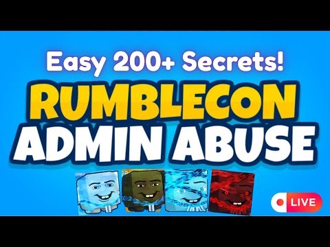 LIVE: Rumblecon Admin Abuse – Secret Pets Everywhere! 🔥Bubble Gum Simulator Infinity