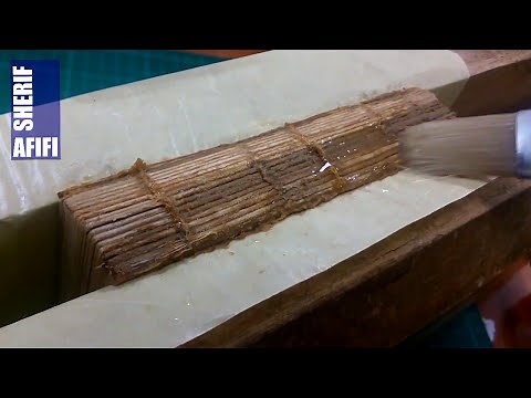 Clean off old glue from book spine - Tutorial