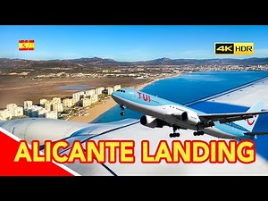 PLANE LANDING AT ALICANTE AIRPORT (Tui flight from Doncaster Sheffield airport)