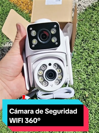 Cámara de seguridad WIFI 360 grados doble vista visión nocturna 🌟📱👌 #camaradeseguridad #tech #seguridad #techtok #viral