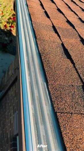 Gutter Guard Install. Before & After. #guttermaintenance #home #roofing