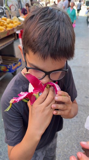 Probando frutas en el china town, nueva york | tasting food