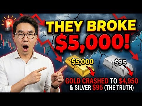 THEY BROKE $5,000! Why Gold Crashed To $4,950 & Silver $95 (The Truth)
