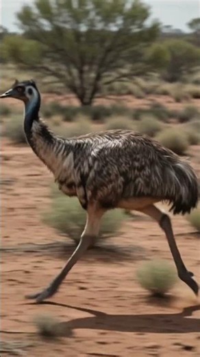 Wild Emu on the Run! 🏃‍♂️ Amazing Australian Wildlife #shorts