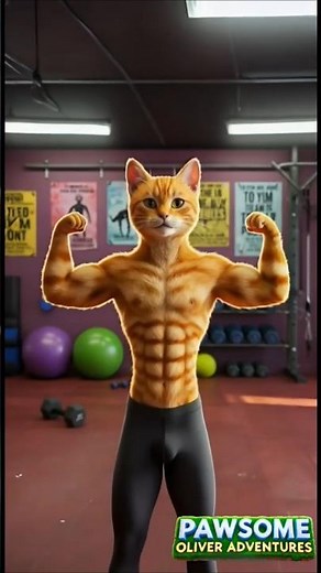 Skinny to Ripped! 🐱💪 How This Orange Cat Became a MUSCLE BEAST (Unbelievable Transformation!) #cat