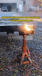 🙌Customer satisfaction! Real-world feedback on the 2000W continuous laser cleaning machine! Genuine customer testimonials speak for themselves! Our customers shared their experiences using the 2000W continuous laser cleaning machine. Ultra-high power, incredibly fast cleaning speed! Want to improve efficiency and cleaning quality? See what they have to say! 💯 #CustomerFeedback #RealReviews #laser #lasercleaningmachine #cleaning #hantencnc | Hantencnc