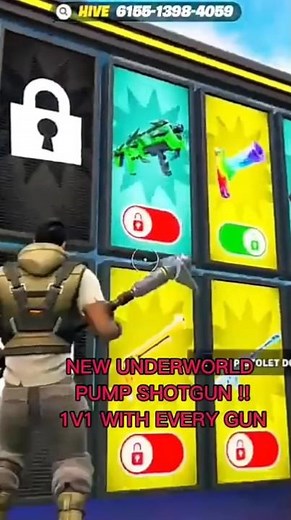 1v1 with every gun fortnite secrets HIVE fortnite - How to unlock Underworld pump shotgun #shorts