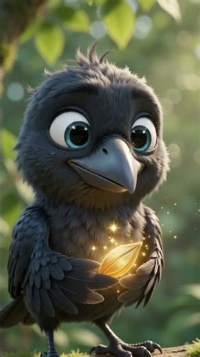 The Little Crow's Kindness 🐦 | Heartwarming 3D Cartoon Story for Kids | Moral Story