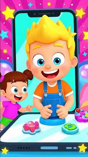 Cute Kids Playing Video Game on Big Screen 🎮✨ | Cartoon Animation |