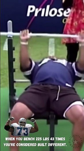 Larry Allen bench presses 225lbs 43 times he was built different