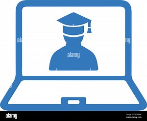 Education, graduation, elearning icon is isolated on white background. Use for graphic and web design or commercial purposes. Vector EPS file Stock Vector Image & Art - Alamy