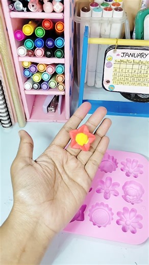 let's try flower clay mould #shorts #craft #clay