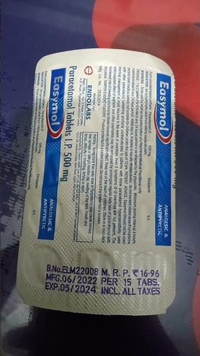 paracetamol tablet 500mg use