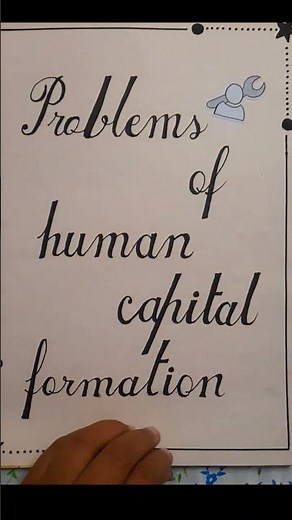 Economics project on human capital formation #project #12thclass #12theconomics #class12thproject