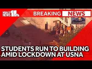 Video shows students running into building at Naval Academy
