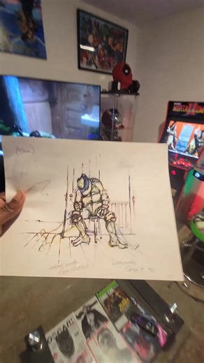 Leonardo Drawing by April O'Neil from TMNT Movie