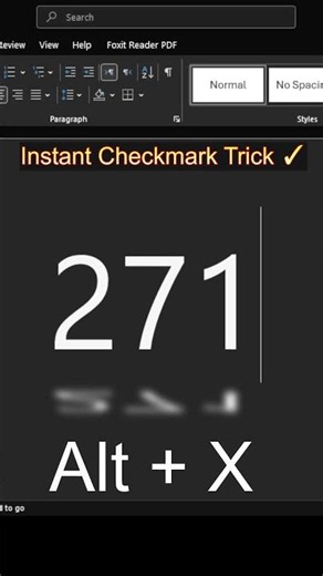 The Fastest Way to Type a Checkmark in Word ✓ || Key Tricks #satisfying
